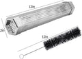 Pellet Smoker Tube, 1 Pack 12'' Smoker Tube with Brush, Premium Stainless Steel, 5 Hours of Billowing Smoke Tube Smoker for All Grill, Smoker,