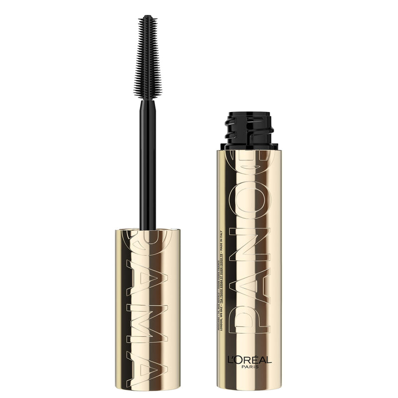 L'Oreal Paris Voluminous Panorama Mascara, Volumizing and Lengthening Mascara, Washable Longwear and Smudge Resistant Make Up, Blackest Black,