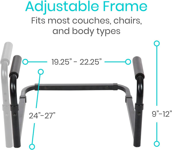 Vive Stand Assist - Mobility Standing Aid Rail for Couch, Chair - Assistance Handle for Patients, Elderly, Seniors and Disabled - Safety Grab Bar