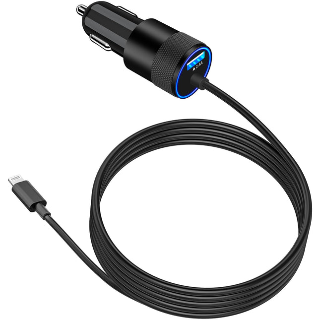 [Apple Mfi Certified] Phone 16 Car Charger Fast Charging, Caiinei 4.8A USB Power Cigarette Lighter USB-C Car Carplay Fas