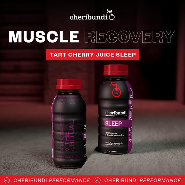 Cheribundi Tart Cherry Juice Sleep | Tart Cherry Juice with L-Theanine & Valerian Root | Athletes Recovery Drink | Promotes Restorative Sleep,