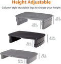 Amazon Basics Height Adjustable Monitor Stand Riser with Storage Organizer, Multifunctional Desk Accessories for Reduced Neck Strain - Fits