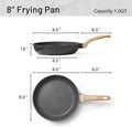 CAROTE Nonstick Frying Pan Skillet,Non Stick Granite Fry Pan Egg Pan Omelet Pans, Stone Cookware Chef'S Pan, PFOA Free,Induction