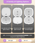 Wobsion Travel Mirror with Light, Rechargeable 1X/10X Compact Magnifying Mirror, Dimmable Pocket Mirror,Handheld 2-Side Mirror with Light,4Inch