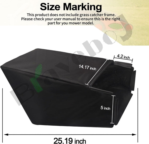 964-04007A 664-04007 Grass Bag - by Braveboy, Compatible with MTD 21" Lawn Mower Grass Collection Bag 664-04011 664-04027 664-04034 & More -