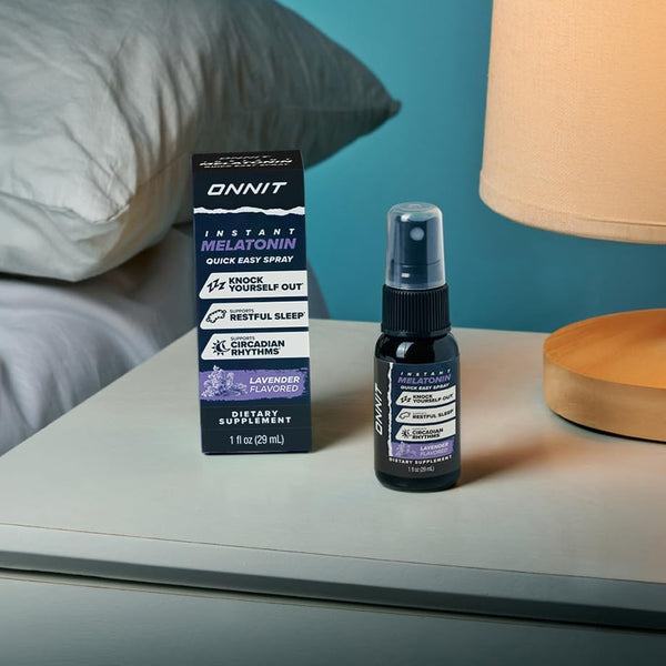 ONNIT Melatonin Liquid Sleep Support Spray, Lavender Flavor, Sleep Support Melatonin Spray for Adults, 3Mg Melatonin per Spray, 1 Fl Oz