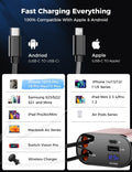 ?Upgraded? SUPERONE Retractable Car Charger 4 in 1, Fast Car Phone Charger with Cord 2.6Ft, USB C Car Charger Adapter, Compatible with Iphone