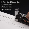 Edward Tools Pro 3 in 1 Heavy Duty Staple Gun with 600 Staples - for Upholstery, Wood, Garden, Wire, Furniture, Roofing - D,U,T Type Staples -