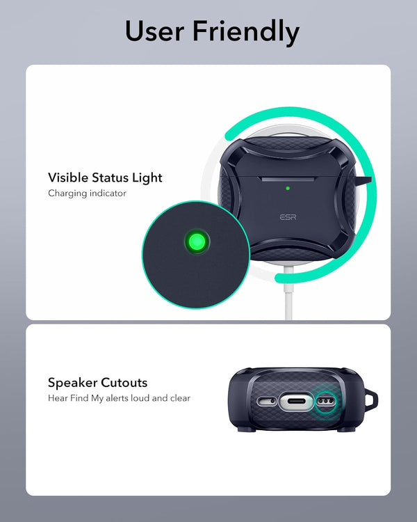 ESR for Airpods 4 Case (Halolock), Compatible with Airpods 4Th Generation Case (2024), Compatible with Magsafe, Powerful Drop Protection, Magnetic