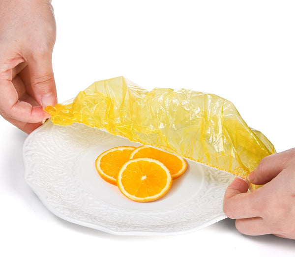 SOUJOY 240 Pieces Elastic Food Storage Covers, 3 Size Reusable Fresh Keeping Bags, Plastic Stretch Adjustable Wrap Bowl Lids, Seal Bowl Cover for