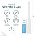 Powerstone Pumice Stone Toilet Bowl Cleaner with Extra Long Handle - 1 Pack | 3'' Longer Handle | Remove Hard Water Stains, Rings & Limescale from