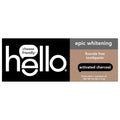 Hello Epic Whitening Charcoal Fluoride Free Toothpaste, Activated Charcoal Toothpaste with Coconut Oil, Whitens Teeth Naturally, SLS Free, Fresh