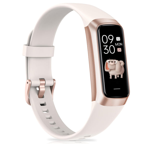 Fitness Tracker with Heart Rate, Blood Pressure, Sleep Tracking, Calorie Tracking, Activity Tracker with 1.1" AMOLED Color Screen, Waterproof Step
