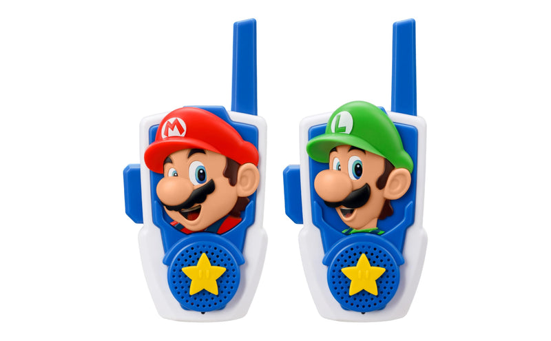 Super Mario Bros Walkie Talkies Kids Toys, Long Range, Two Way Static Free Handheld Radios, Designed for Indoor or Outdoor Games for Kids Aged 3