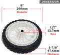 Cheemuii 119-0311 Lawn Mower Wheels 2 Pcs 8" Push Mower Front Drive Wheels Replace for Toro 119-0311 20330 20339 20350 20370 20954 137-4832