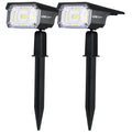 Solar Spot Lights, IP65 Waterproof 40 Leds Landscape Spotlights,Usb & Solar Powered Wall Lights Dark Sensing Auto On/Off,3 Modes Outdoor Solar