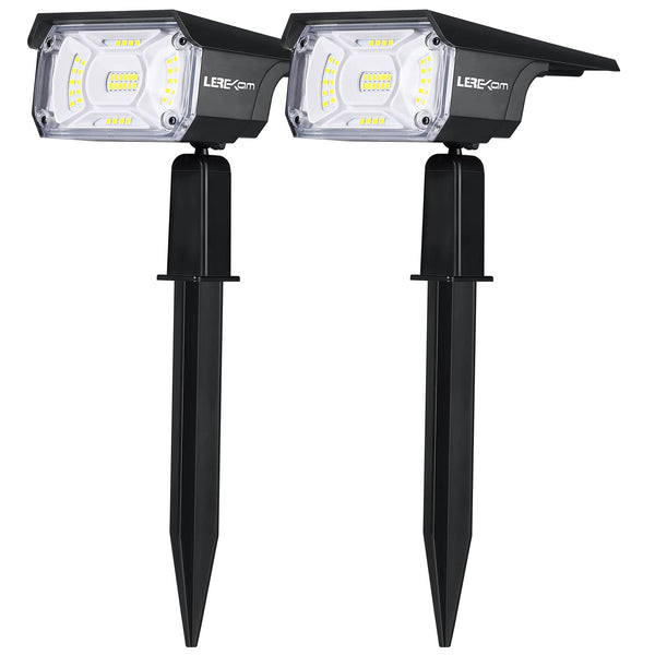Solar Spot Lights, IP65 Waterproof 40 Leds Landscape Spotlights,Usb & Solar Powered Wall Lights Dark Sensing Auto On/Off,3 Modes Outdoor Solar