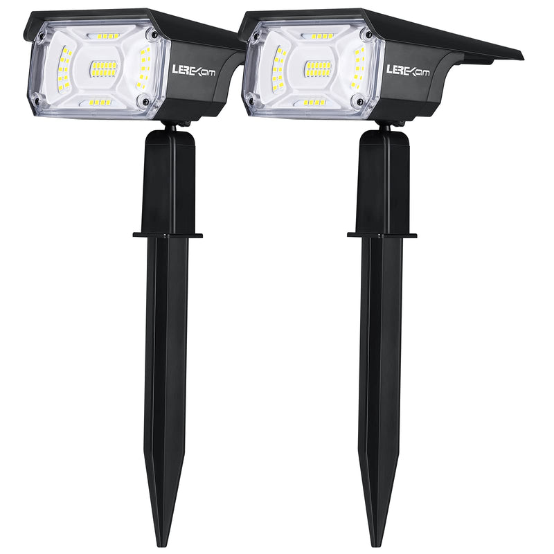 Solar Spot Lights, IP65 Waterproof 40 Leds Landscape Spotlights,Usb & Solar Powered Wall Lights Dark Sensing Auto On/Off,3 Modes Outdoor Solar
