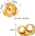 YAKRUNA 14K Gold Filled Earring Backs for Studs 5.8X5.0Mm, 2 Pairs Big Golden Butterfly Earring Backings Replacements for Secure Locking,