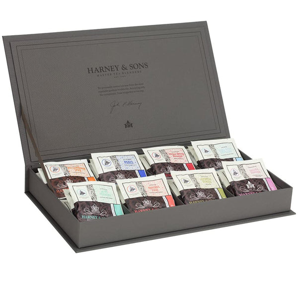 Harney & Sons Grey Linen Tea Chest Gift, 1 Pieces