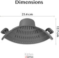 Kitchen Gizmo Snap N' Strain - Silicone Pasta Strainer Clip-On for Pots and Pans - Heat Resistant Colander for Vegetables and Noodles - Kitchen
