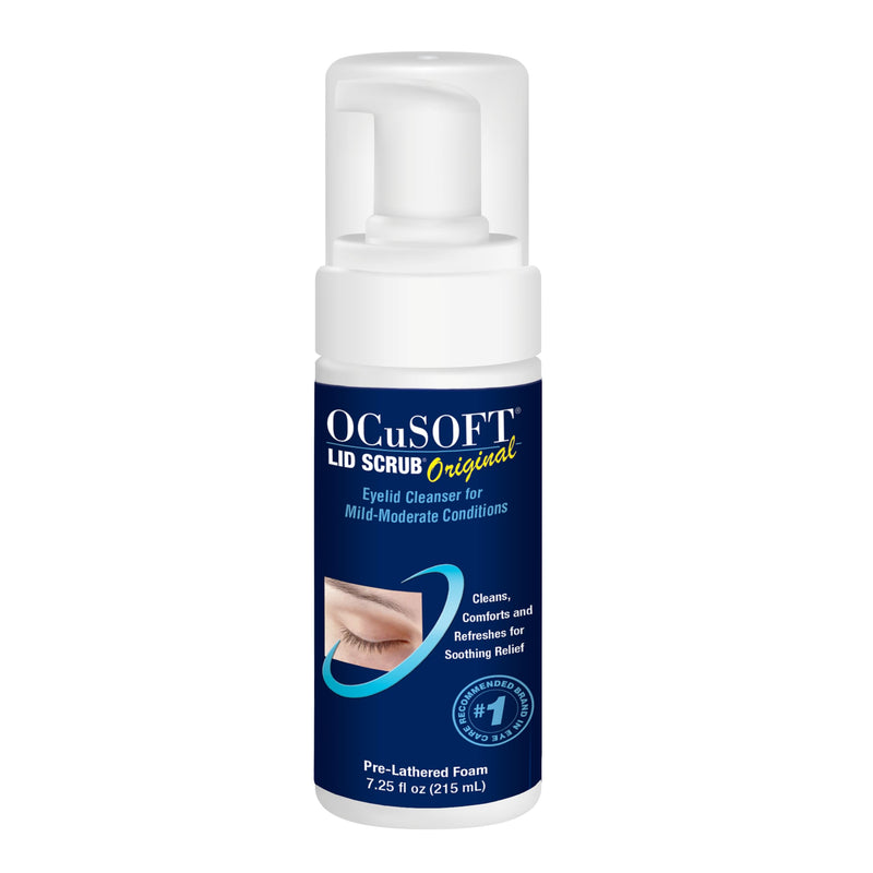 Ocusoft Lid Scrub Original Foaming Eyelid Cleanser - Mild Instant Foaming Eyelid & Eyelash Cleanser - Daily Eyelid Wash to Remove Oil, Dust,