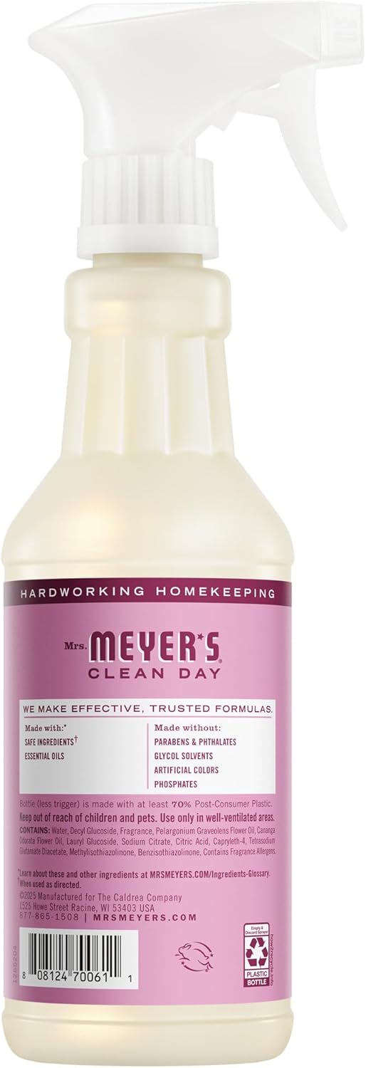 MRS. MEYER'S CLEAN DAY All-Purpose Cleaner Spray, Peony, 16 Fl. Oz - Pack of 3