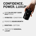 Beard Oil for Men, 100Ml Refill Pouch - Black Oud (Growth Enhancer), Beard Care Essential, Moisturiser/Softener, Non-Greasy after Shaving Oil,