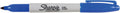 Sharpie Permanent Markers, Fine Point, Blue, 12 Count