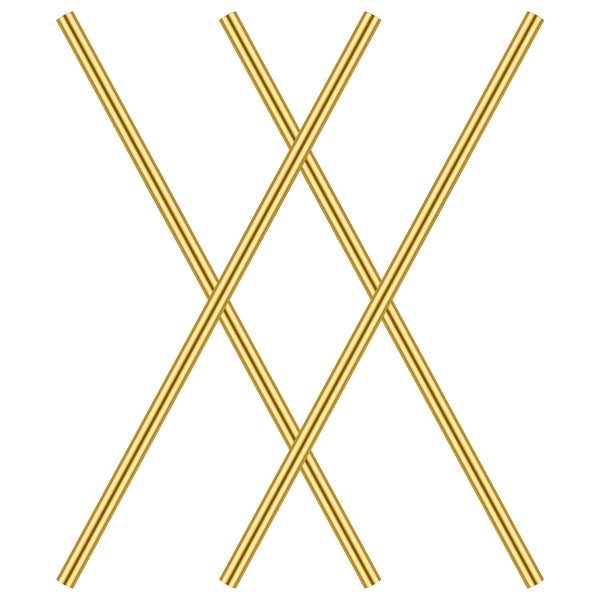 4 Pieces 12 Inches 1/4 Inch Brass round Rods, Favordrory Brass Rods Lathe Bar Stock, 1/4 Inch in Diameter 12 Inches in Length