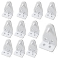 Cutelec 8Pcs Hold down Bracket Bottom Rail Hold Clips White Plastic on 1Inch Mini Blinds