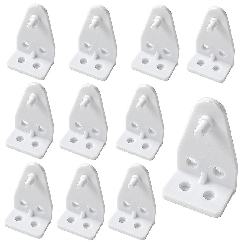Cutelec 8Pcs Hold down Bracket Bottom Rail Hold Clips White Plastic on 1Inch Mini Blinds