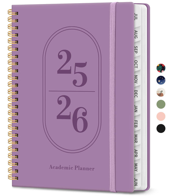 Planner 2025-2026, Academic Year Weekly and Monthly Calender Planner, July 2025 - June 2026, Spiral Bound School Planning Tool, Perfect for