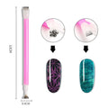 WOKOTO 9Pcs Cat Eye Magnet for Nails Uv Gel Nail Magnets for Gel Polish Magnet Pens Sticks Gradient Designs Tools Nail Art Magnets Pens for Women