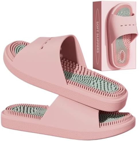 Acupressure Massage Slippers Acupressure Foot Massager Shoes Reflexology Sandals Gift for Men Women Reduce Feet Neuropathy Pain Relief and Tension