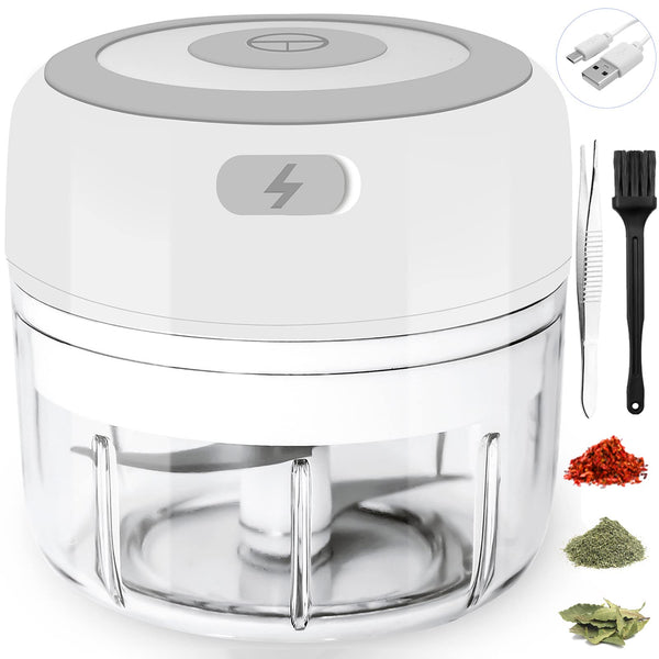 Electric-Herb-Grinder-Large-3.4Oz-Usb Rechargeable, 3.5'' Powerful Grinder for Dry and Fresh Herbs and Spices, Portable Waterproof, Better Control