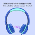 Kids Headphones, V1 Wired Stereo Foldable Tangle-Free 3.5mm Adjustable On-Ear Headphones for Kids for