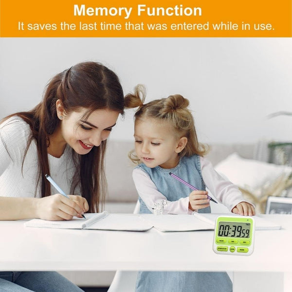 Digital Kitchen Countdown Timer - 24 Hours Large Display Count up down Timer Clock with Alarm Magnetic for Cooking Classroom Activity Yoga and Study.