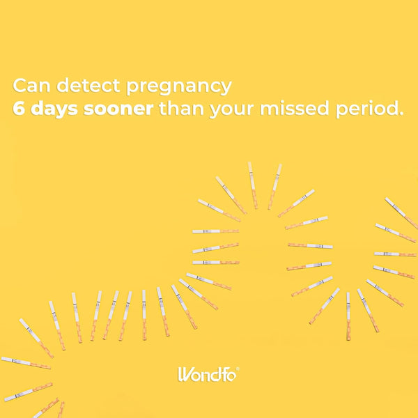 Wondfo Early Result Pregnancy Test Strips - Get Results 6 Days Sooner than Missed Period-Sensitive and Accurate HCG Testing Kit at 10 Miu/Ml