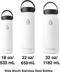 Water Bottle - 32 Oz, Wide Mouth, Premium Stainless Steel Bottle with Grip Cap, Double Walled Vacuum Insulated, Thermo Mug, Metal Flask, Leak