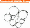 40 Pieces 15.3-18.5Mm 304 Stainless Steel Single Ear Hose Clamps