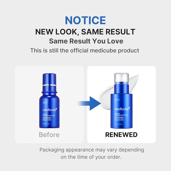 Medicube Zero Exosome Shot 7,500 PPM Spicule Facial Serum | Liquid Skin Booster Serum | Exosome, AHA+BHA+PHA | Pore Care, Dead Skin Cells, Skin
