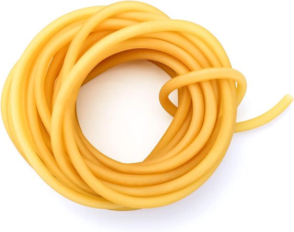 QWORK 33FT 3/8" OD 1/4" ID Natural Latex Rubber Tubing Surgical Tube for Home, Hospital, Laboratory