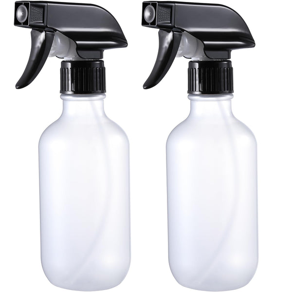 Small Water Spray Bottle for Hair, Frosted Clear Plastic Small Squirt Bottle with Adjustable Mist/Stream, Refillable Empty Mister Spray Bottles
