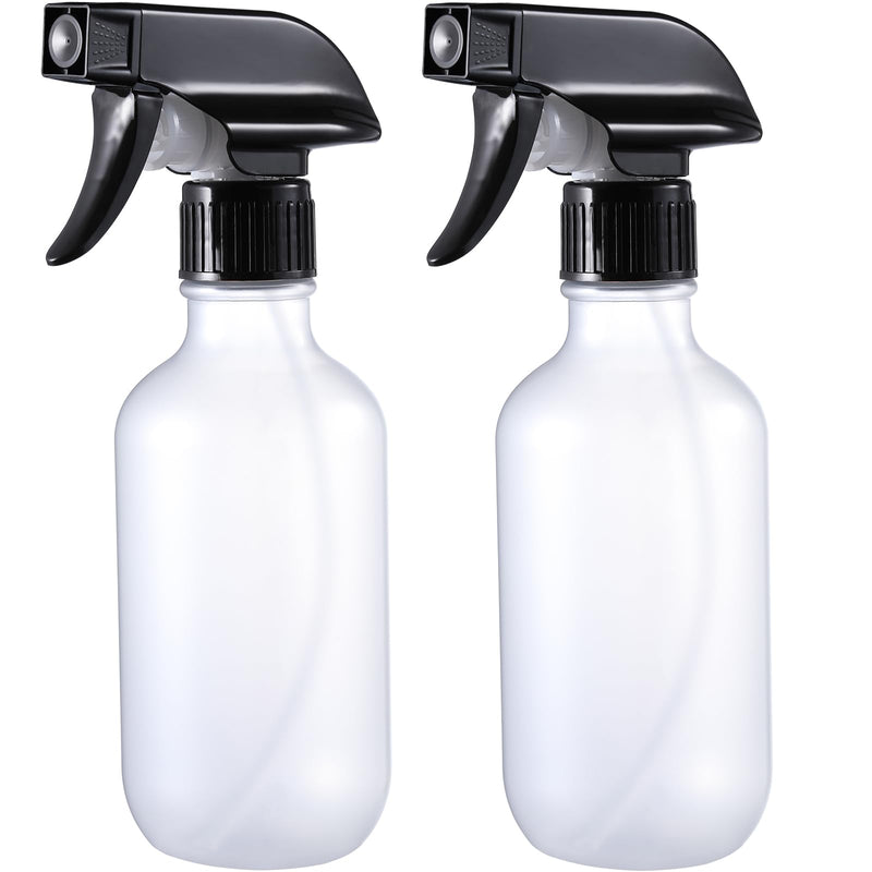 Small Water Spray Bottle for Hair, Frosted Clear Plastic Small Squirt Bottle with Adjustable Mist/Stream, Refillable Empty Mister Spray Bottles