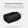 Samsung 25W PD Wall Charger USB C Adapter, Super Fast Charging Block for Galaxy Phones and Devices (EP-T2510), 100-240V, Cable Not Included, (Black)