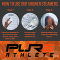 Pure Energizing Sport Shower Steamers - Natural Orange and Tea Tree Essential Oils, Made in USA, FatherâS Day Gifts, Energy Boost for Athletes,