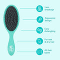 Wet Brush Original Detangler Hair Brush, Amazon Exclusive Aqua- Ultra-Soft Intelliflex Bristles-Detangling Hairbrush Glides through Tangles - All