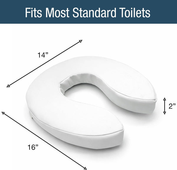 DMI Raised Toilet Seat Cushion Seat Cushion and Seat Cover to Add Extra Padding to the Toilet Seat While Relieving Pressure, Tear Resistant, FSA &