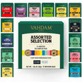 VAHDAM, Assorted Tea Sampler (15 Different Variety in Individually Wrapped Pyramid Tea Bags) Long Leaf Premium Teas I Teas Gift Set I Ideas for